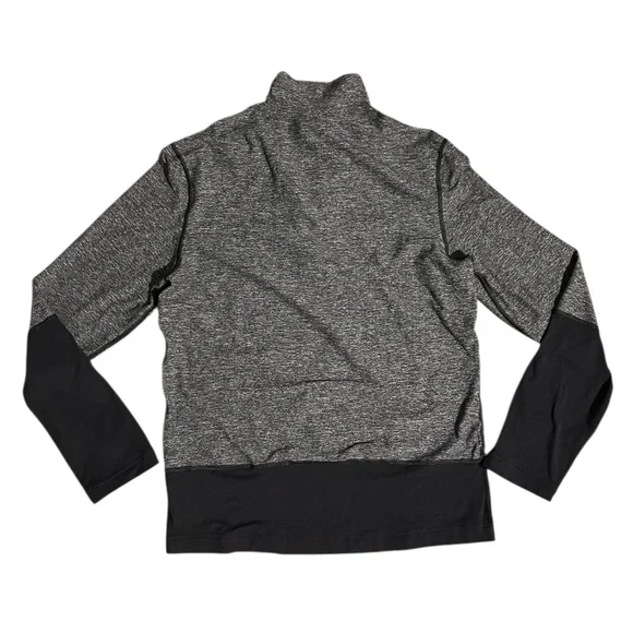 Lululemon Quarter Zip Long Sleeve – Gray/Black Panel Workout Top - Size L - Picture 2 of 3